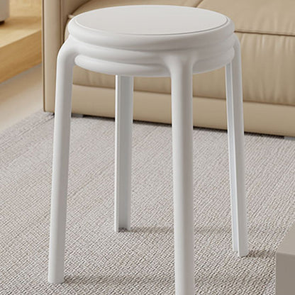 Contemporary Nordic Geometry Round Plastic Stackable Chair For Bedroom
