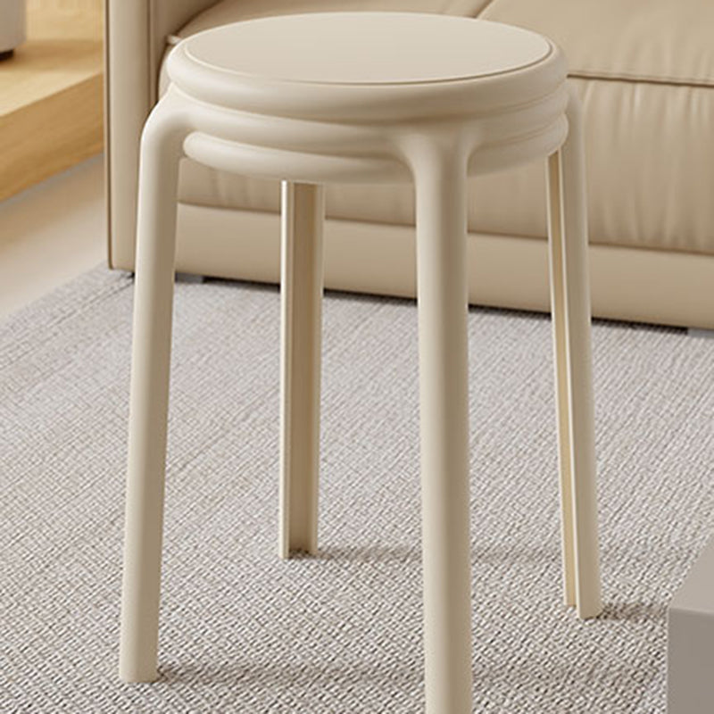 Contemporary Nordic Geometry Round Plastic Stackable Chair For Bedroom