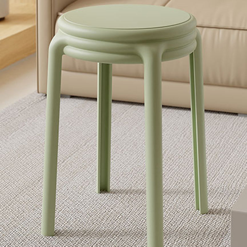 Contemporary Nordic Geometry Round Plastic Stackable Chair For Bedroom