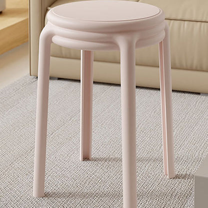 Contemporary Nordic Geometry Round Plastic Stackable Chair For Bedroom