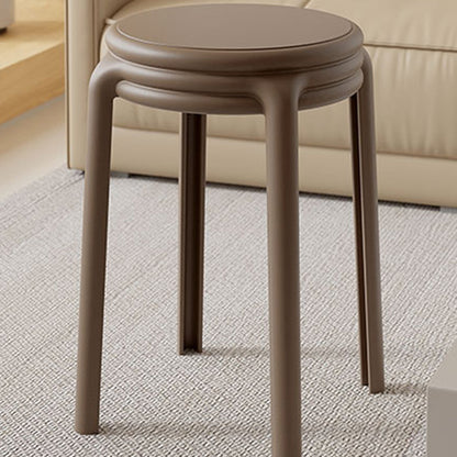 Contemporary Nordic Geometry Round Plastic Stackable Chair For Bedroom
