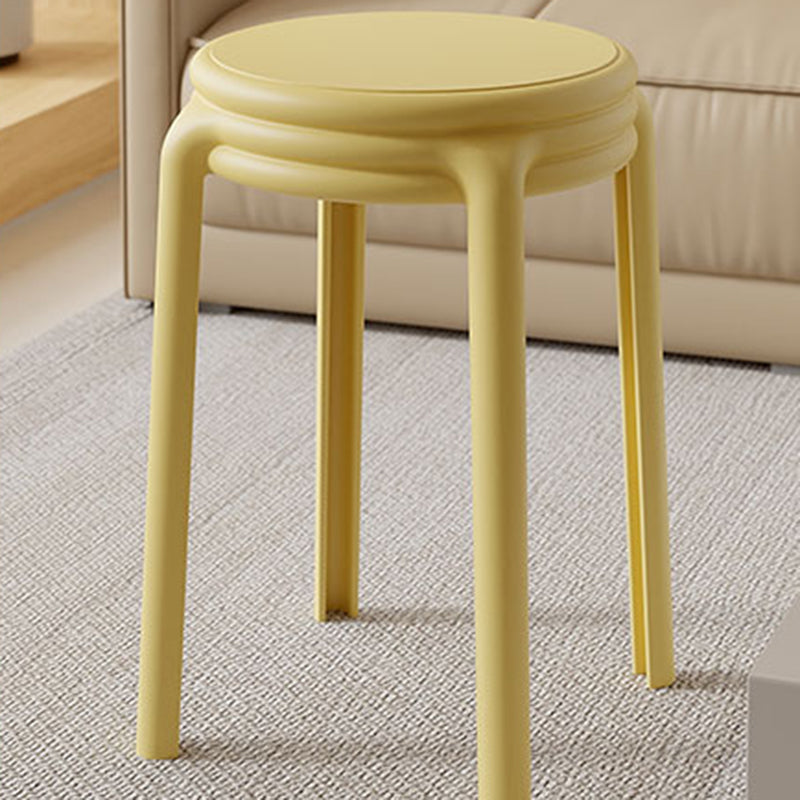 Contemporary Nordic Geometry Round Plastic Stackable Chair For Bedroom