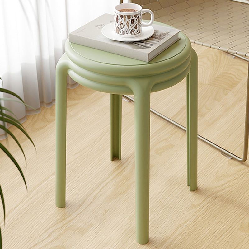 Contemporary Nordic Geometry Round Plastic Stackable Chair For Bedroom