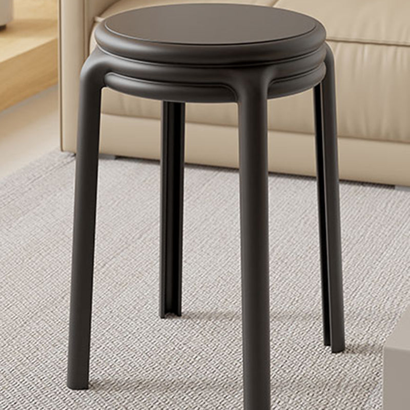 Contemporary Nordic Geometry Round Plastic Stackable Chair For Bedroom