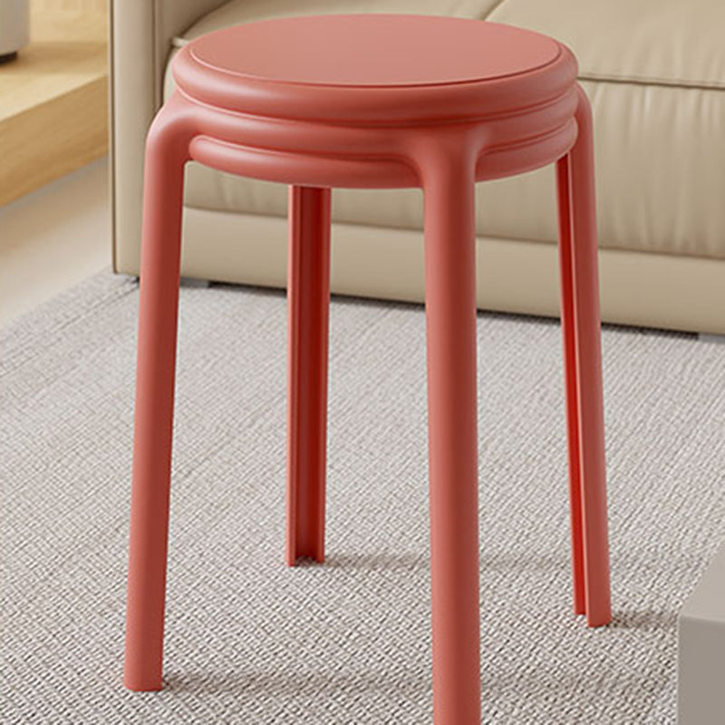 Contemporary Nordic Geometry Round Plastic Stackable Chair For Bedroom