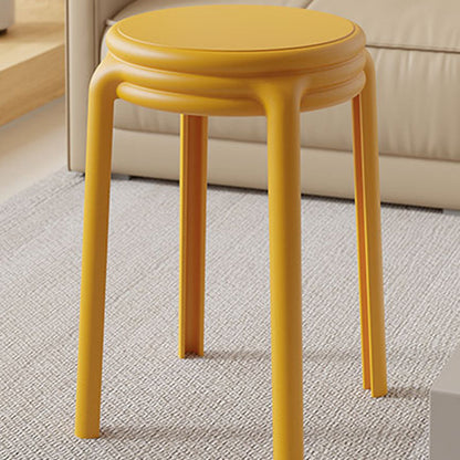 Contemporary Nordic Geometry Round Plastic Stackable Chair For Bedroom