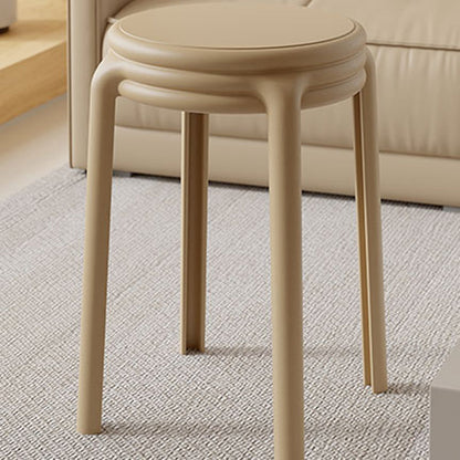 Contemporary Nordic Geometry Round Plastic Stackable Chair For Bedroom