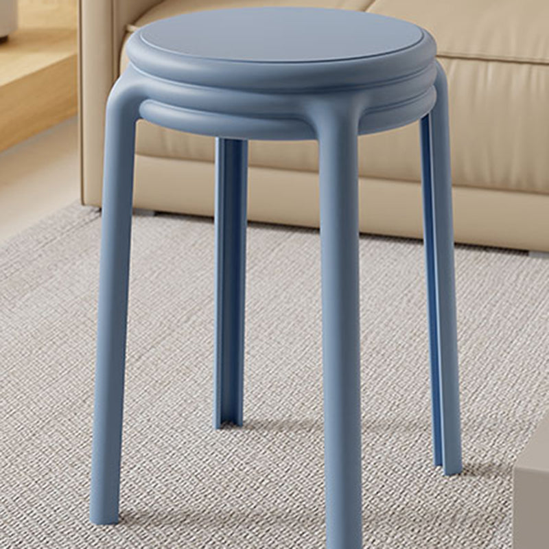Contemporary Nordic Geometry Round Plastic Stackable Chair For Bedroom