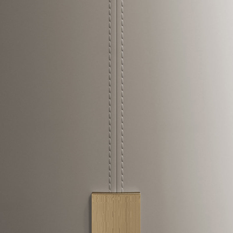 Contemporary Luxury Round PU Leather Upholstered Metal Vanity Stool For Bedroom