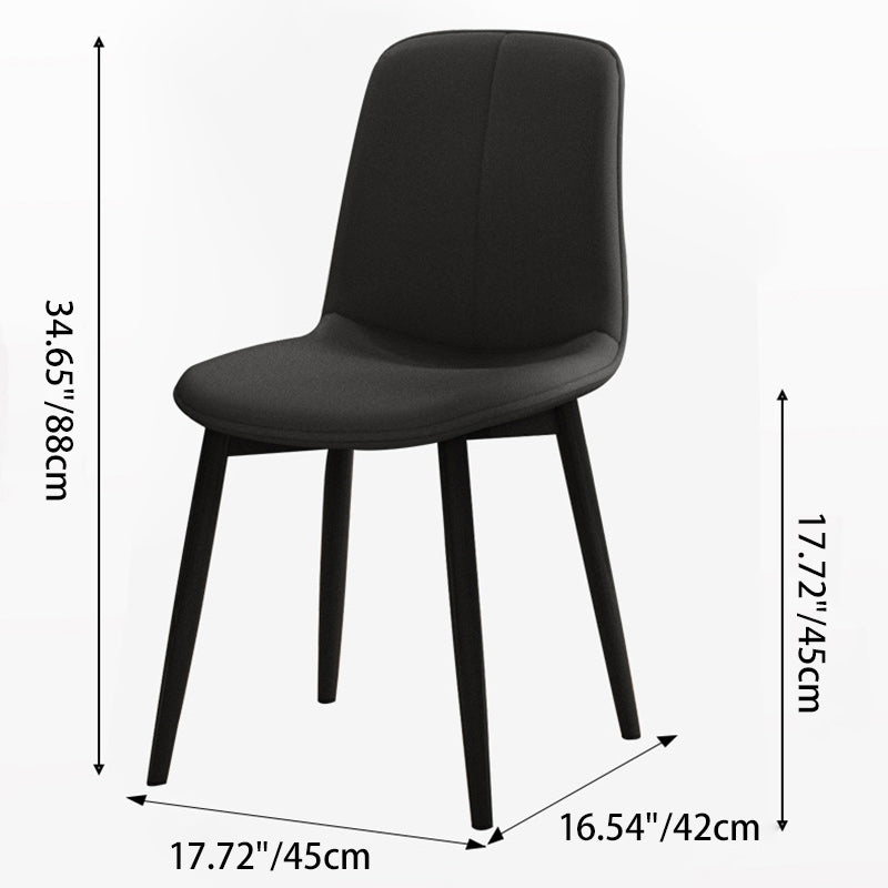 Contemporary Nordic Square Cat Paw Leather Metal Dining Chair Backrest For Dining Room