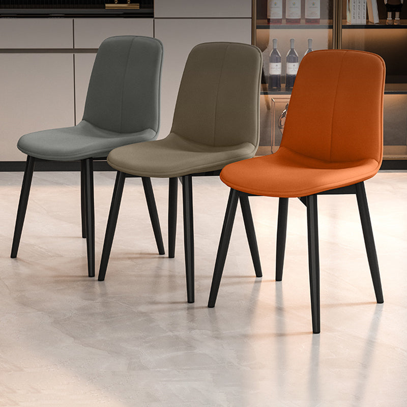 Contemporary Nordic Square Cat Paw Leather Metal Dining Chair Backrest For Dining Room