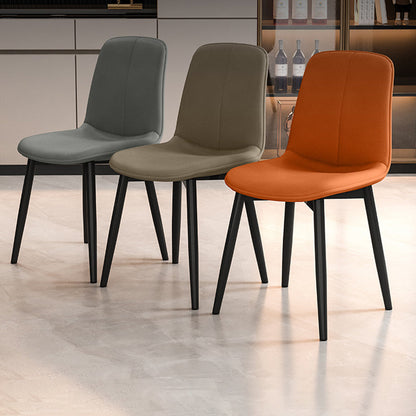 Contemporary Nordic Square Cat Paw Leather Metal Dining Chair Backrest For Dining Room