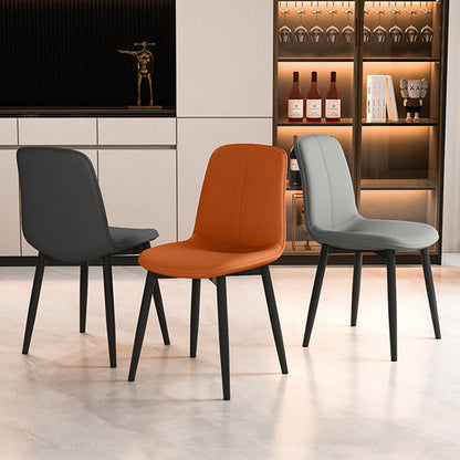 Contemporary Nordic Square Cat Paw Leather Metal Dining Chair Backrest For Dining Room