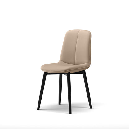 Contemporary Nordic Square Cat Paw Leather Metal Dining Chair Backrest For Dining Room