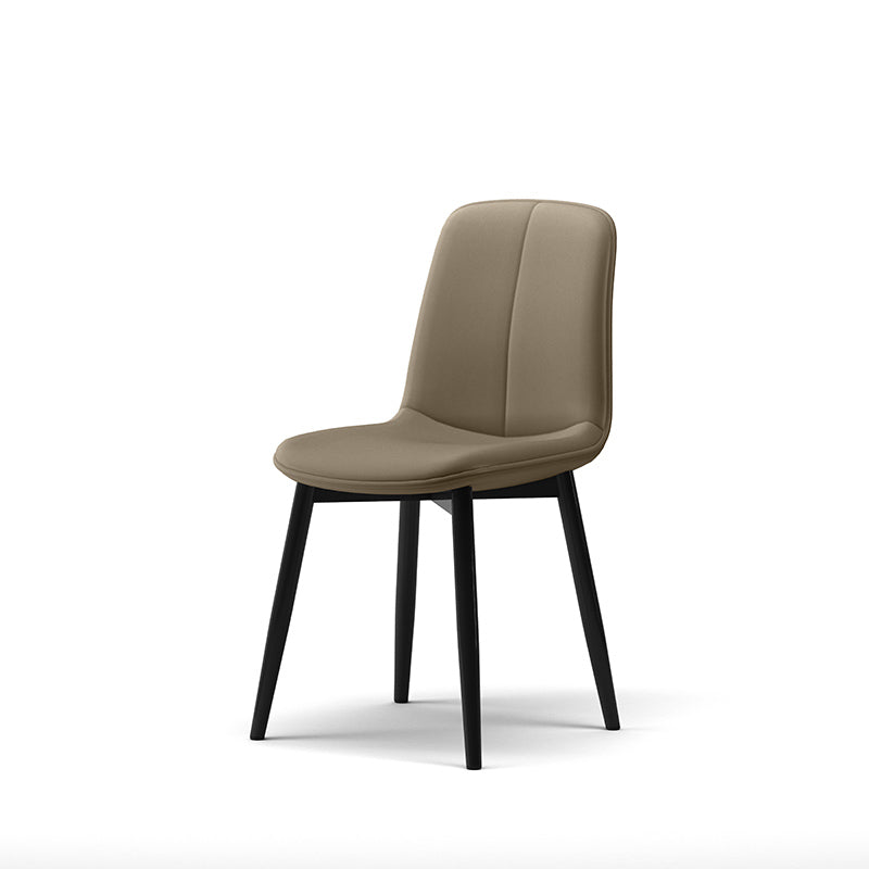 Contemporary Nordic Square Cat Paw Leather Metal Dining Chair Backrest For Dining Room