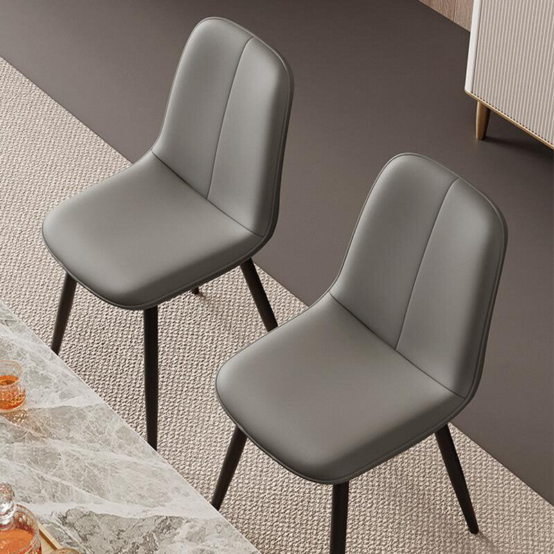 Contemporary Nordic Square Cat Paw Leather Metal Dining Chair Backrest For Dining Room