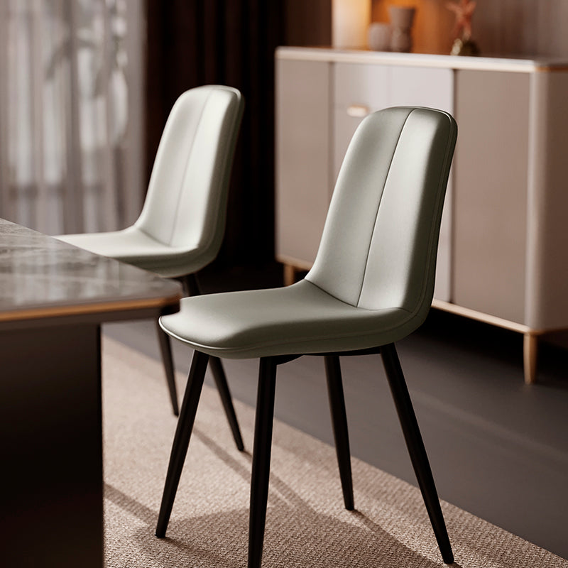 Contemporary Nordic Square Cat Paw Leather Metal Dining Chair Backrest For Dining Room