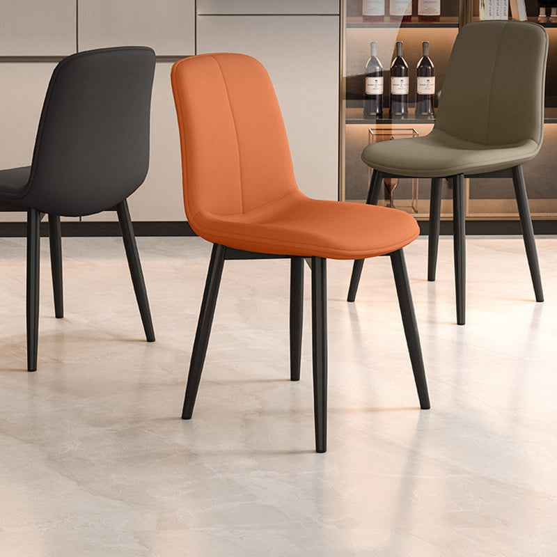 Contemporary Nordic Square Cat Paw Leather Metal Dining Chair Backrest For Dining Room