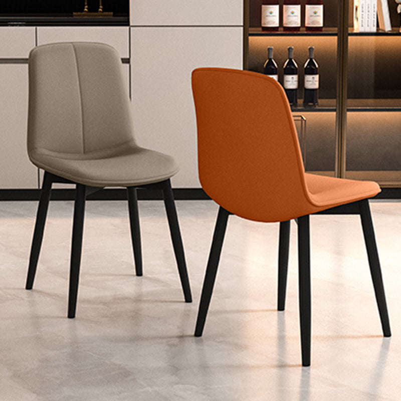 Contemporary Nordic Square Cat Paw Leather Metal Dining Chair Backrest For Dining Room