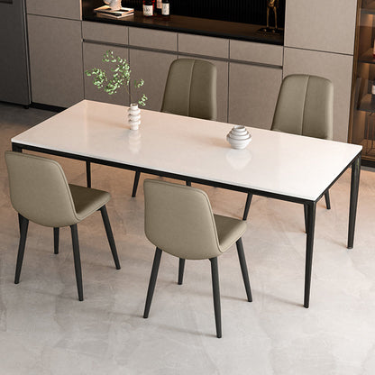 Contemporary Nordic Square Cat Paw Leather Metal Dining Chair Backrest For Dining Room