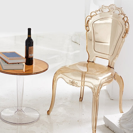 Contemporary Simplicity Square Plastic Stackable Dining Chair Backrest For Dining Room