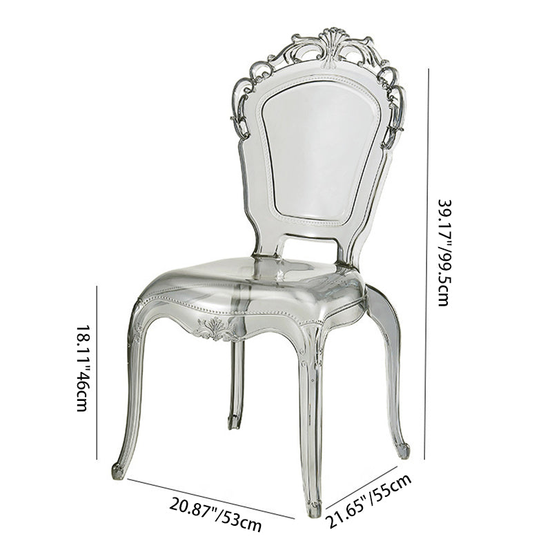 Contemporary Simplicity Square Plastic Stackable Dining Chair Backrest For Dining Room