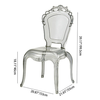 Contemporary Simplicity Square Plastic Stackable Dining Chair Backrest For Dining Room