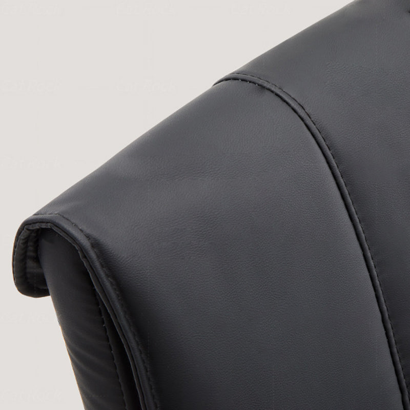 Contemporary Simplicity Square Artificial Leather Iron Dining Chair Backrest For Dining Room