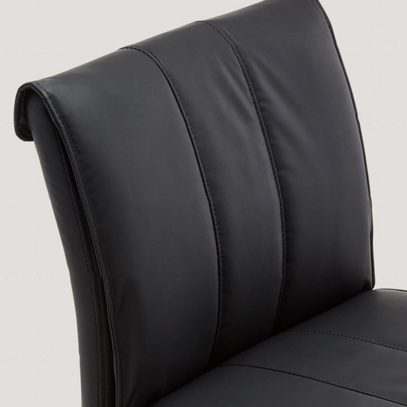 Contemporary Simplicity Square Artificial Leather Iron Dining Chair Backrest For Dining Room