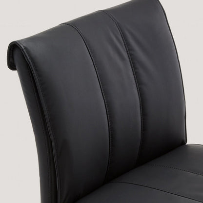 Contemporary Simplicity Square Artificial Leather Iron Dining Chair Backrest For Dining Room