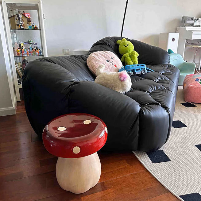 Contemporary Creative Mushroom Resin Fiberglass Low Stool For Bedroom