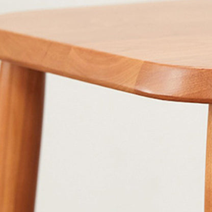 Traditional Japanese Square Solid Wood Frame Dining Chair Open Back Footrest For Dining Room