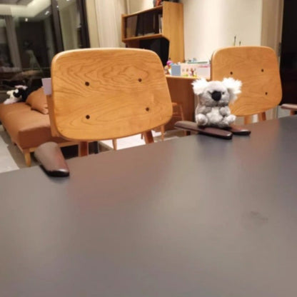 Traditional Japanese Square Solid Wood Dining Chair Armrest Footrest For Dining Room