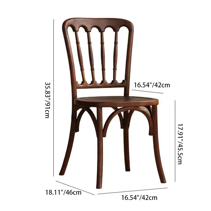 Contemporary Retro Square Rattan Weaving Seat Solid Wood Dining Chair Backrest For Dining Room