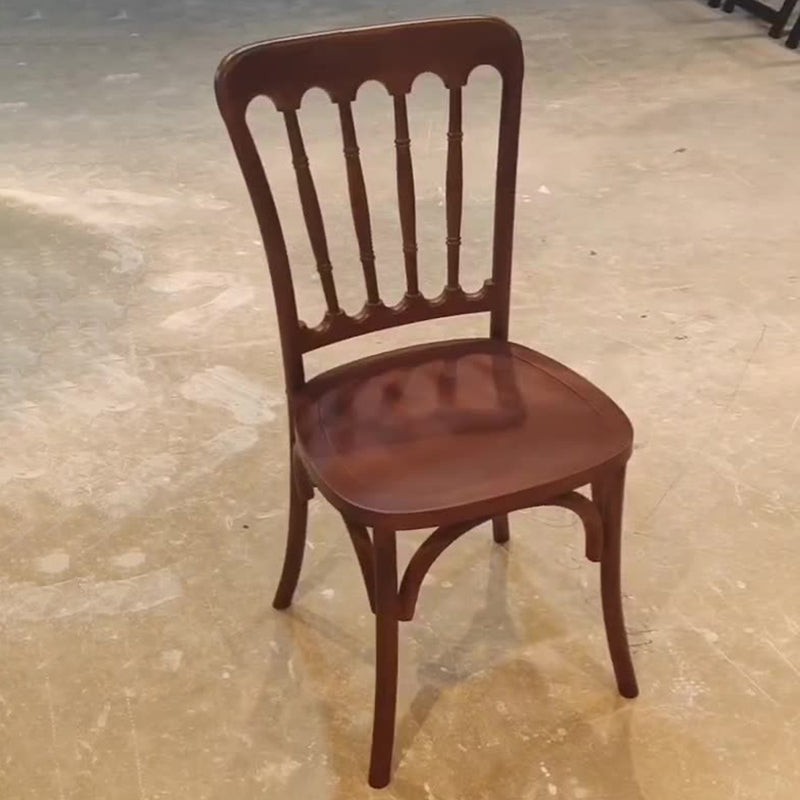 Contemporary Retro Square Rattan Weaving Seat Solid Wood Dining Chair Backrest For Dining Room