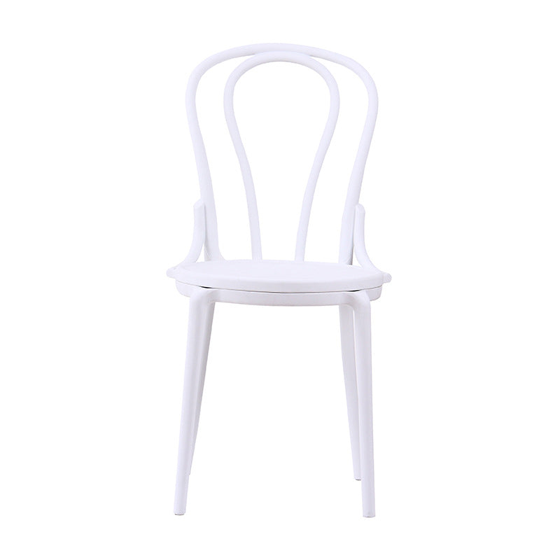 Contemporary Scandinavian Round Plastic Dining Chair Backrest For Dining Room