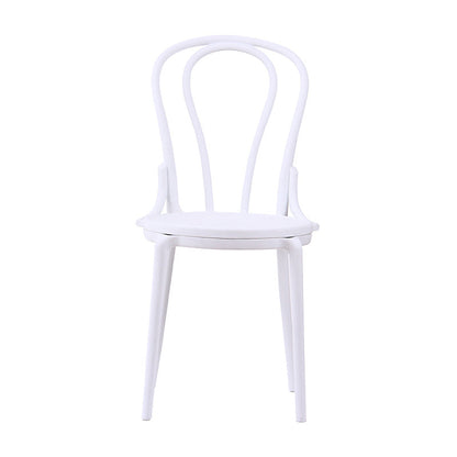 Contemporary Scandinavian Round Plastic Dining Chair Backrest For Dining Room