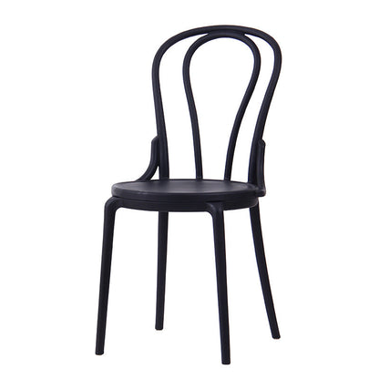 Contemporary Scandinavian Round Plastic Dining Chair Backrest For Dining Room