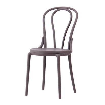 Contemporary Scandinavian Round Plastic Dining Chair Backrest For Dining Room