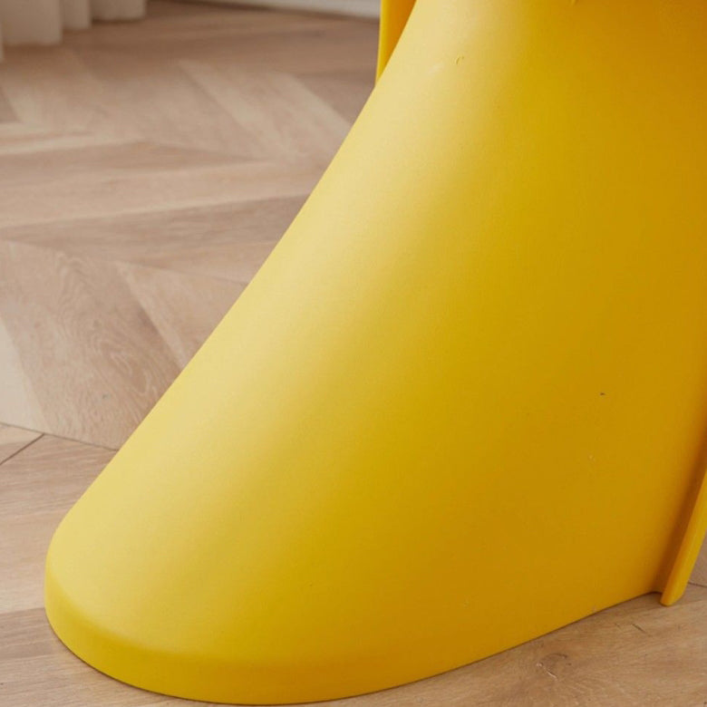 Contemporary Creative Arc Plastic Stackable Vanity Stool Low Back For Bedroom