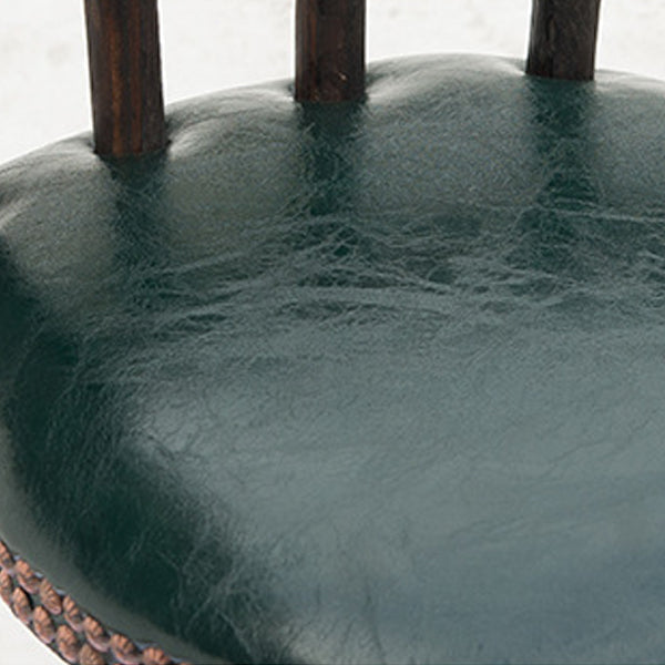 Contemporary Simplicity PU Leather Upholstered Metal Adjustable Swivel Bar Stool Low Back Footrest For Dining Room