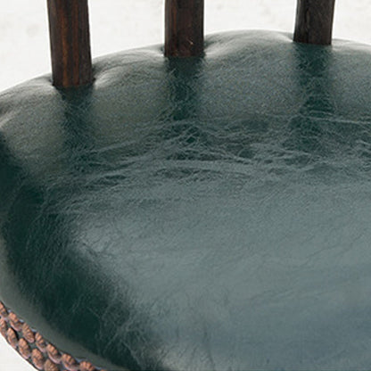 Contemporary Simplicity PU Leather Upholstered Metal Adjustable Swivel Bar Stool Low Back Footrest For Dining Room