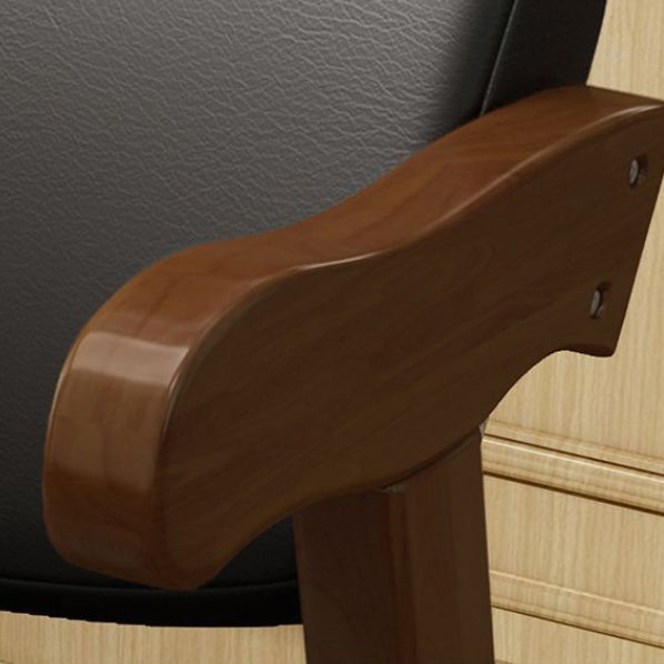 Contemporary Simplicity Square Fabric Faux Leather Upholstered Solid Wood Dining Chair Backrest For Dining Room