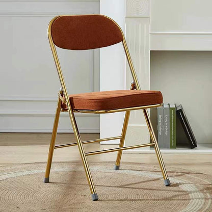 Contemporary Nordic Square Velvet Upholstered Metal Foldable Vanity Stool Backrest Footrest For Bedroom