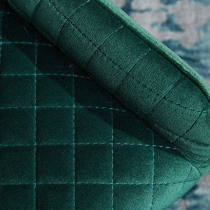 Contemporary Luxury Square Velvet Solid Wood Frame Dining Chair Wingback For Dining Room