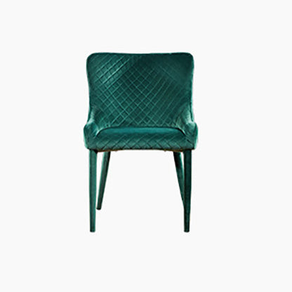 Contemporary Luxury Square Velvet Solid Wood Frame Dining Chair Wingback For Dining Room