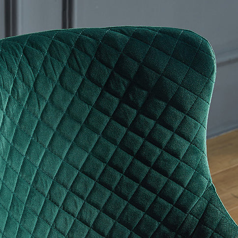 Contemporary Luxury Square Velvet Solid Wood Frame Dining Chair Wingback For Dining Room