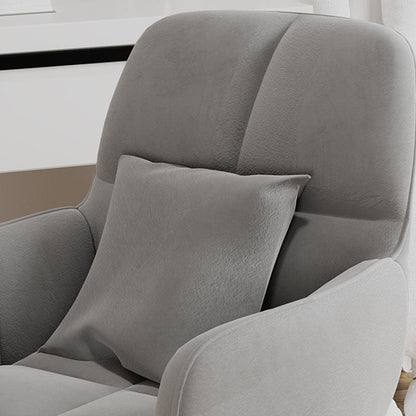 Contemporary Luxury Square Velvet Upholstered Metal Vanity Stool Pillow Backrest Armrest For Bedroom