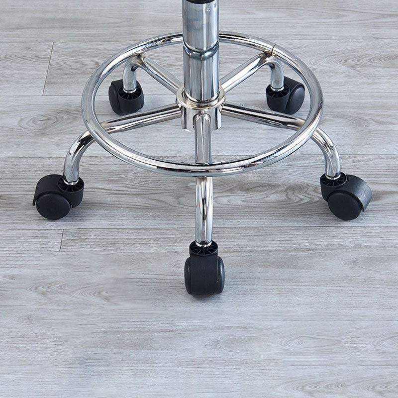 Contemporary Simplicity Round Tech Fabric Metal Swivel Height Adjustable Bar Stool Backrest For Dining Room