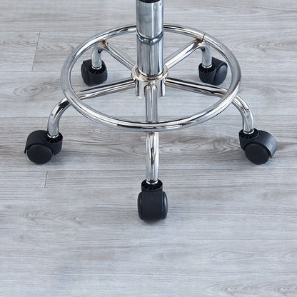 Contemporary Simplicity Round Tech Fabric Metal Swivel Height Adjustable Bar Stool Backrest For Dining Room